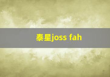 泰星joss fah